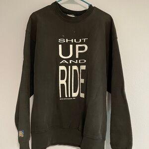 Vintage 90s 1993 Jamie Kalvestran Shut Up and Ride Black Sweatshirt Skateboard